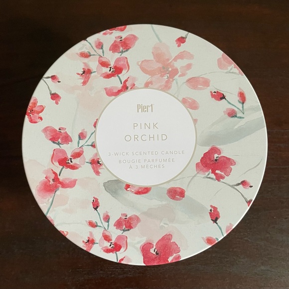 Pier 1 Pink Orchid 3 Wick Candle - Picture 2 of 5